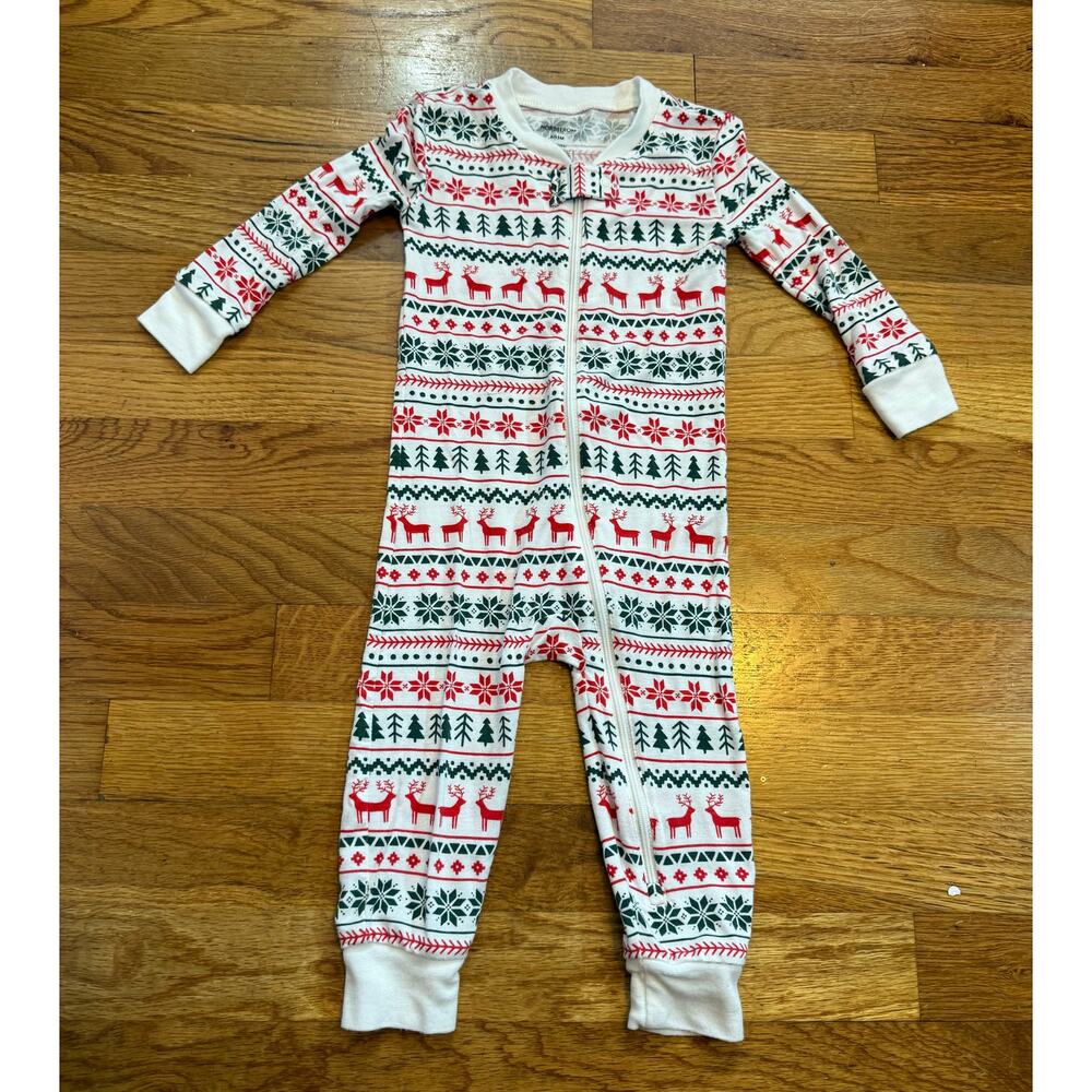 Nordstrom Baby 6 12 Month Sleepwear Holiday Christmas Green Red White Pajama